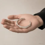 دستبند مردانه کاف نقره‌ای هندسی Geometric Silver - تصویر 5
