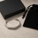 دستبند مردانه کاف نقره‌ای هندسی Geometric Silver - تصویر 6