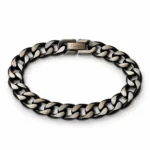دستبند مردانه کارتیه Cartier کوبایی مشکی نقره‌ای مستر کوالیتی