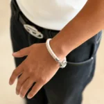 دستبند مردانه امگا OMEGA مدل Aqua Sailing سفید با دوخت نارنجی مستر کوالیتی - تصویر 2
